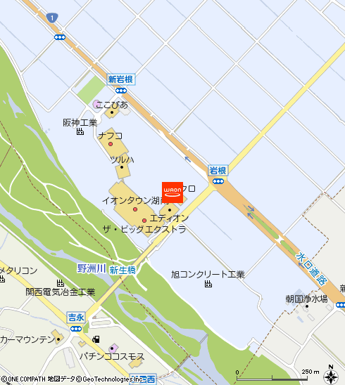 ザ・ビッグエクストラ湖南店付近の地図